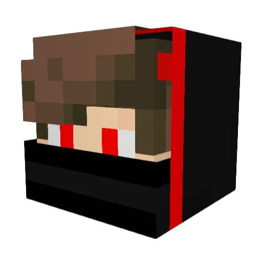 solusnoobyt Minecraft avatar head, 3D render