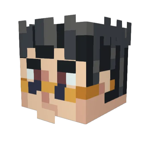 solvio Minecraft avatar head, 3D render