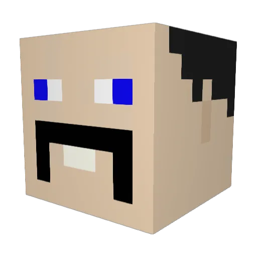 solvyo Minecraft avatar head, 3D render