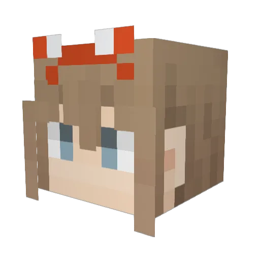 solya_ Minecraft avatar head, 3D render