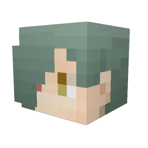 somachico Minecraft avatar head, 3D render