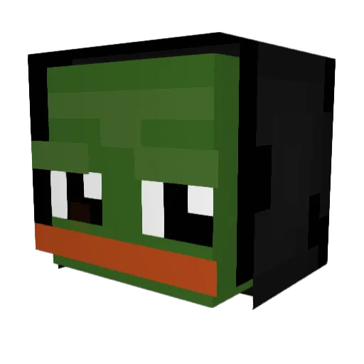 sombrali Minecraft avatar head, 3D render