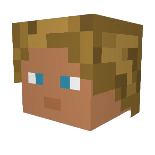 some_random_leo Minecraft avatar head, 3D render