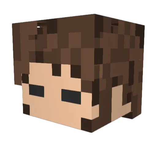 somebilsky Minecraft avatar head, 3D render