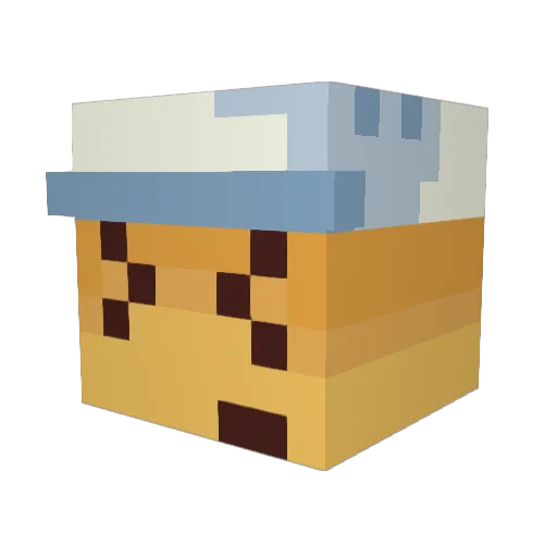 somecritter Minecraft avatar head, 3D render