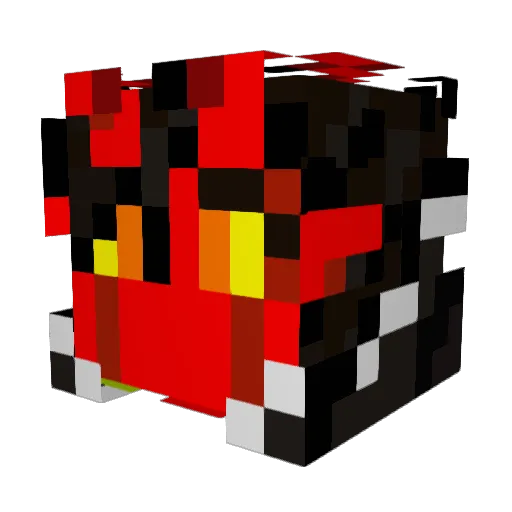somegal Minecraft avatar head, 3D render