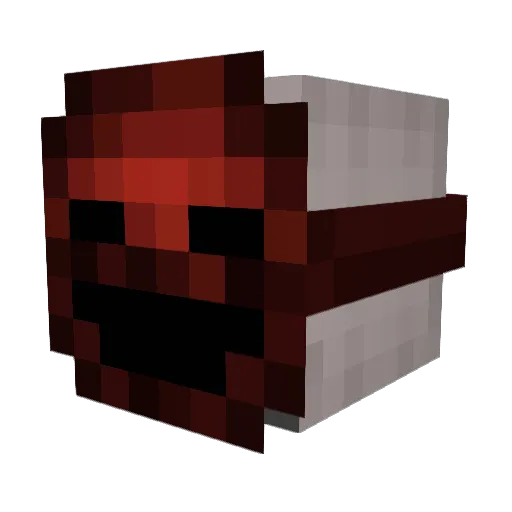 someside Minecraft avatar head, 3D render