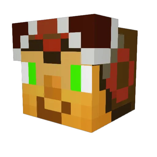sometaffer Minecraft avatar head, 3D render