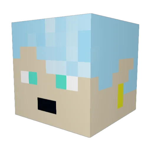sometage Minecraft avatar head, 3D render