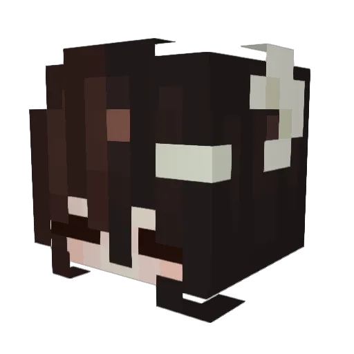 something_belle Minecraft avatar head, 3D render