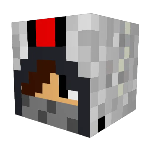 somethingg Minecraft avatar head, 3D render