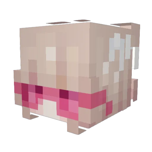someways Minecraft avatar head, 3D render