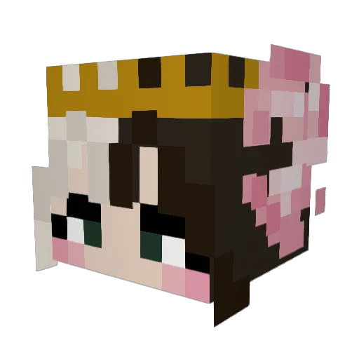 somiStar Minecraft avatar head, 3D render
