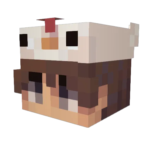 somthi Minecraft avatar head, 3D render