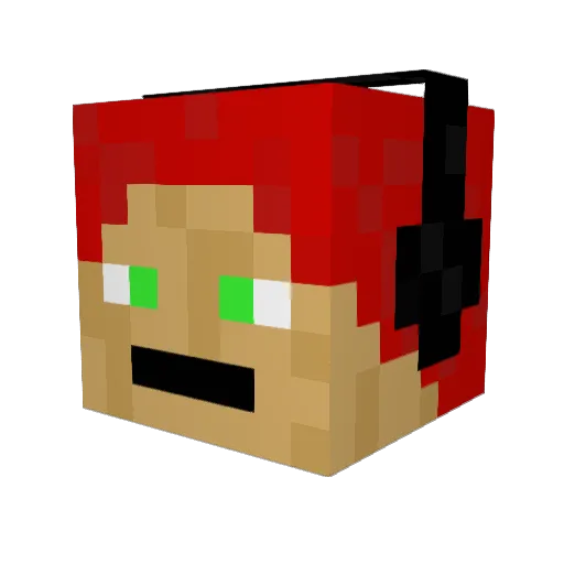sonCRAFT_X Minecraft avatar head, 3D render