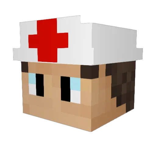 son_set Minecraft avatar head, 3D render