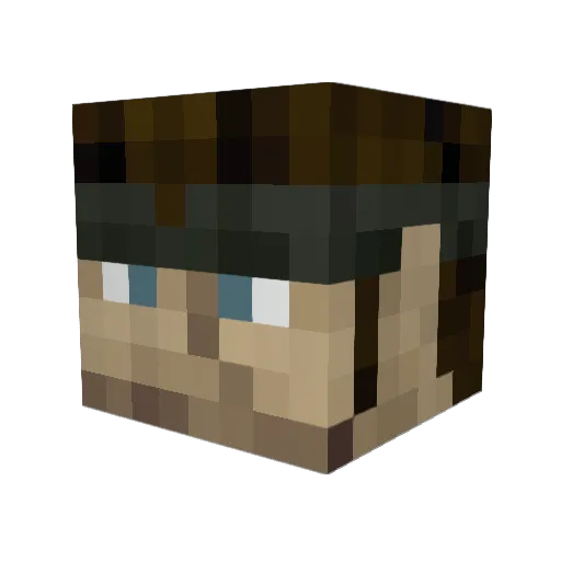 sonaked Minecraft avatar head, 3D render