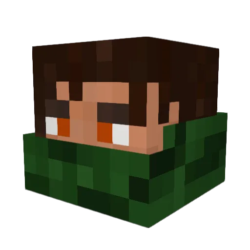 sonderman Minecraft avatar head, 3D render