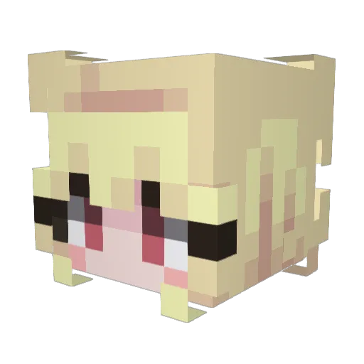 sonemii Minecraft avatar head, 3D render