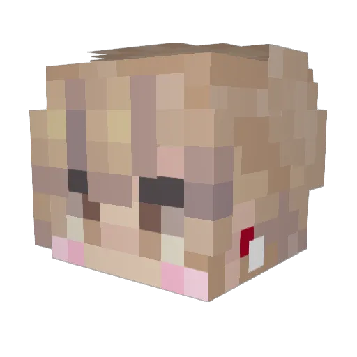 song4b Minecraft avatar head, 3D render