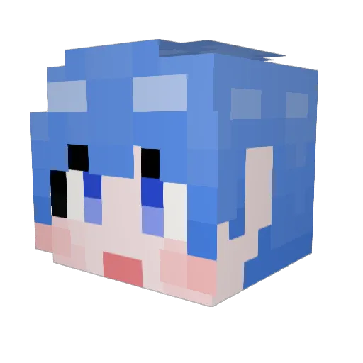 song_e_19 Minecraft avatar head, 3D render