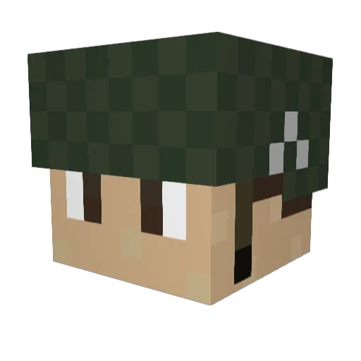 songe_07 Minecraft avatar head, 3D render