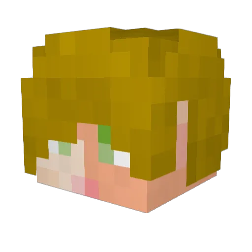 songem Minecraft avatar head, 3D render