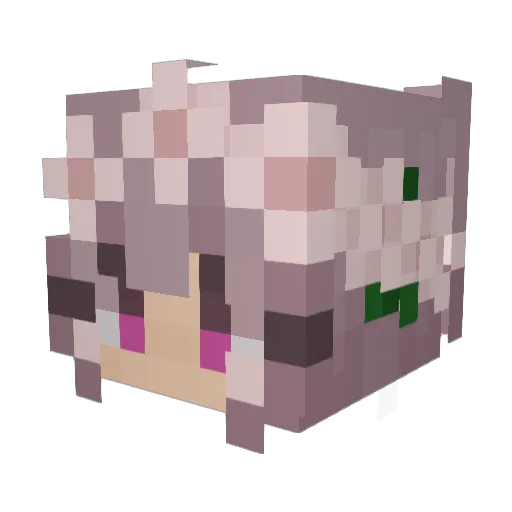 soniaSr Minecraft avatar head, 3D render