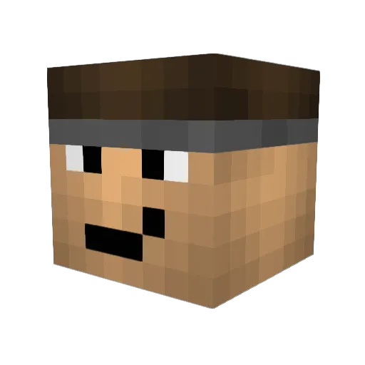 sonic10000 Minecraft avatar head, 3D render