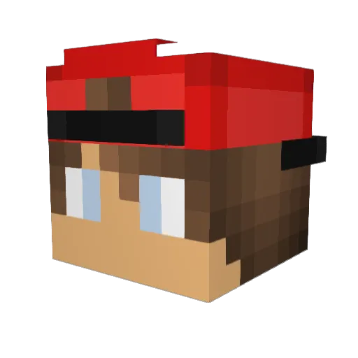 sonic598 Minecraft avatar head, 3D render