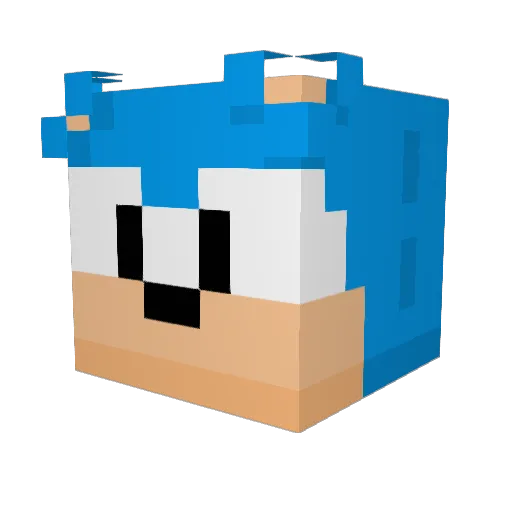 sonichog4582 Minecraft avatar head, 3D render