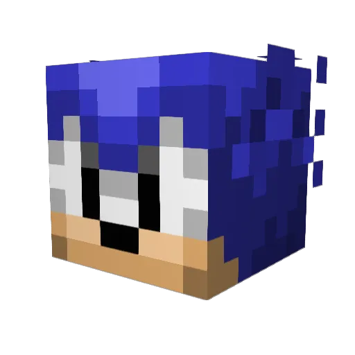 soniclandy Minecraft avatar head, 3D render