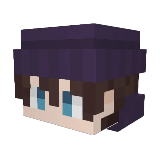 sonicsharingan Minecraft avatar head, 3D render