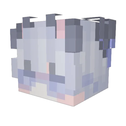 sonicsin Minecraft avatar head, 3D render