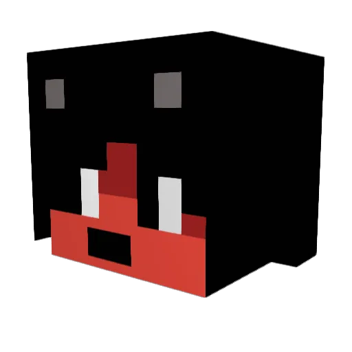sonicthefifth Minecraft avatar head, 3D render