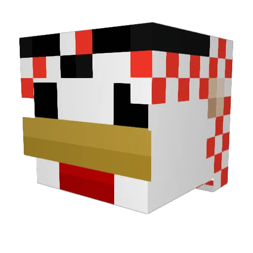 sonjuh Minecraft avatar head, 3D render