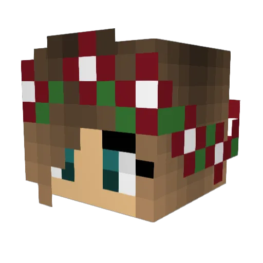 sonmaria Minecraft avatar head, 3D render