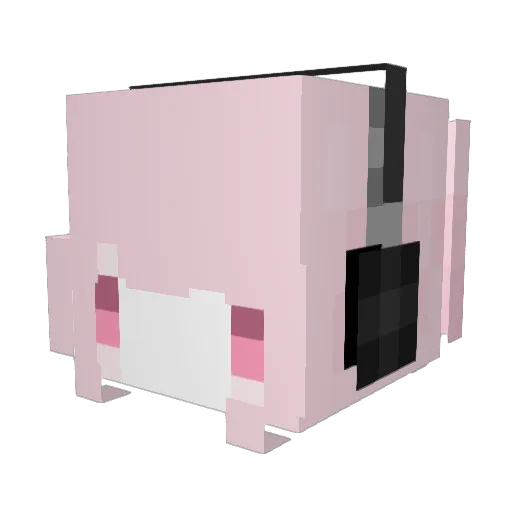 sonneko Minecraft avatar head, 3D render