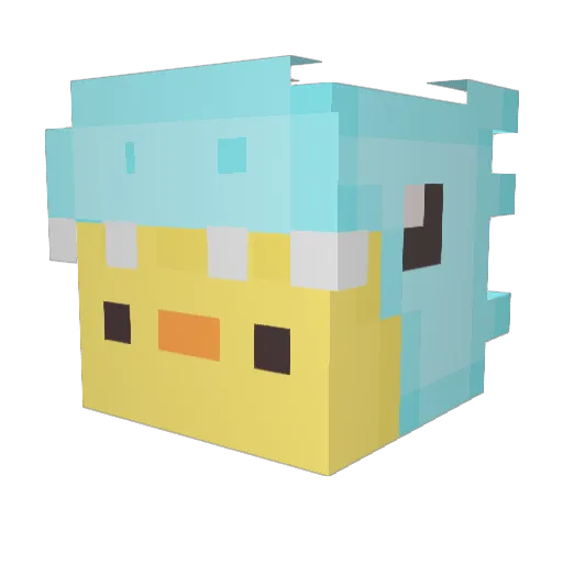 sonselin Minecraft avatar head, 3D render