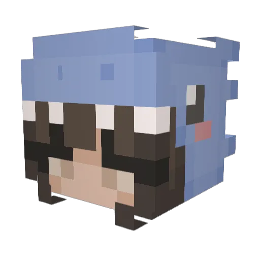 sonyaplays Minecraft avatar head, 3D render