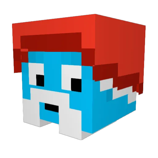 soofis Minecraft avatar head, 3D render