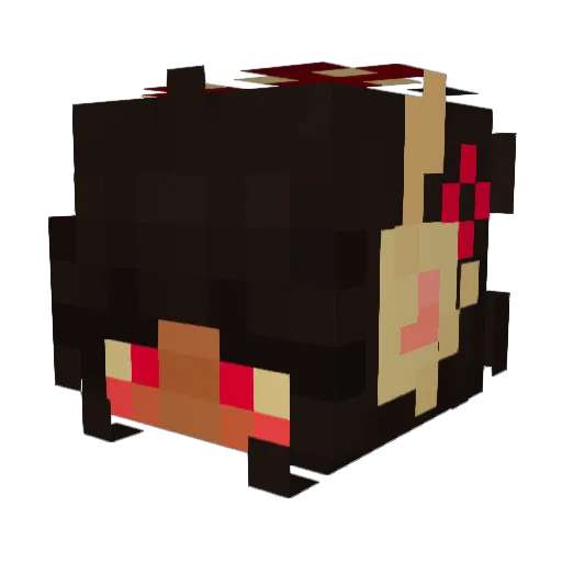 soofmush Minecraft avatar head, 3D render