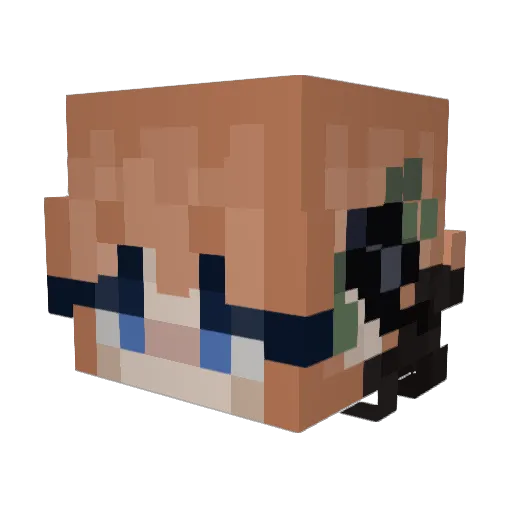 soopasoup Minecraft avatar head, 3D render