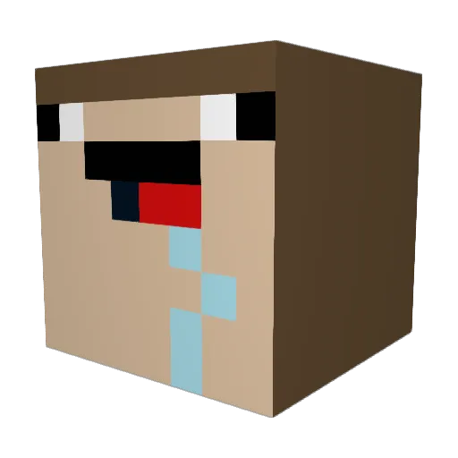 sooperboom Minecraft avatar head, 3D render