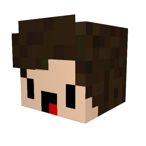 sooson Minecraft avatar head, 3D render