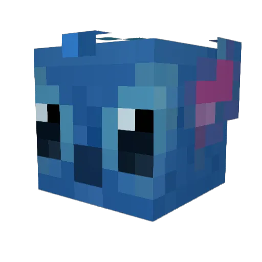 soou1ro Minecraft avatar head, 3D render