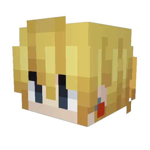 soouw Minecraft avatar head, 3D render