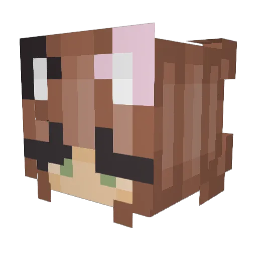 sophia100 Minecraft avatar head, 3D render
