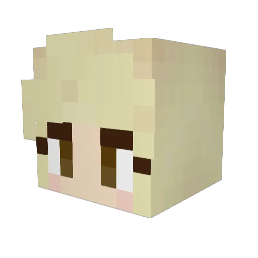 sophiaina Minecraft avatar head, 3D render