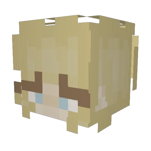 sophiaisbased Minecraft avatar head, 3D render